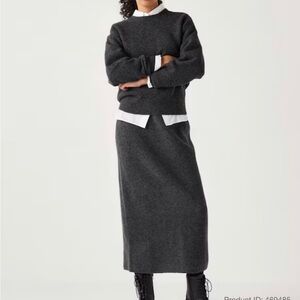 Chic Charcoal Knit skirt.